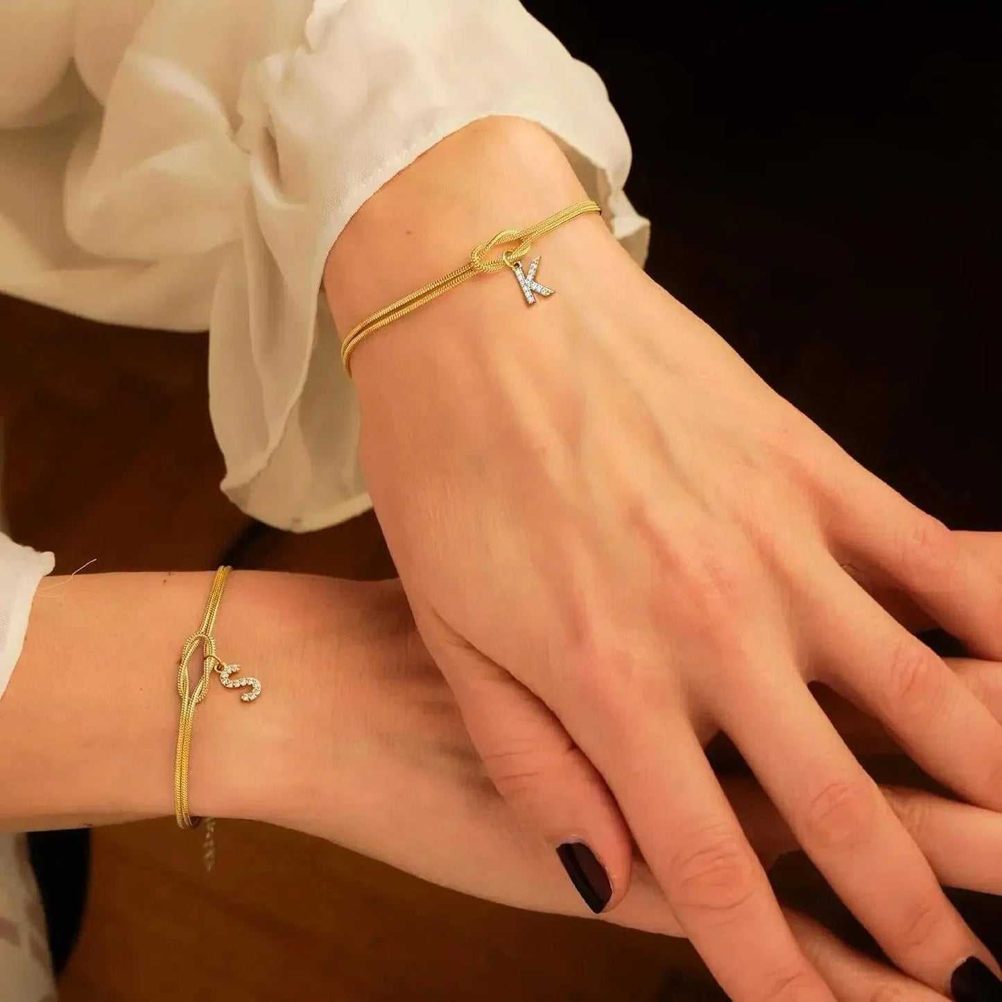 Letter (A-Z) Love Knot Bracelet