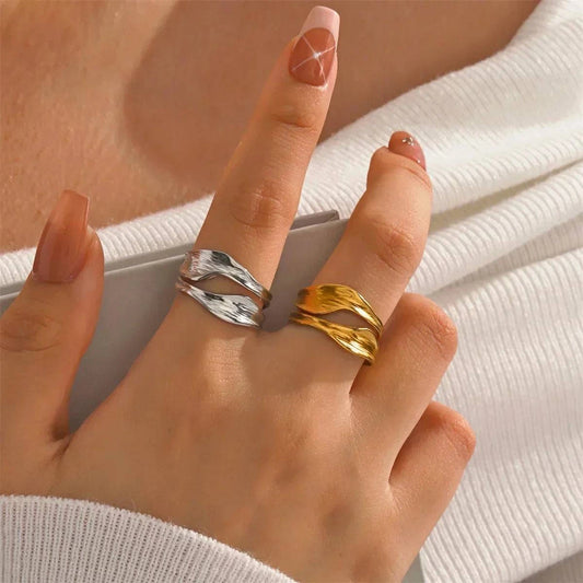 Gold Plated French Style Rings