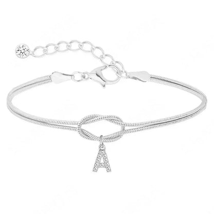 Letter (A-Z) Love Knot Bracelet