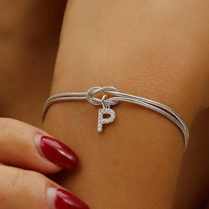 Letter (A-Z) Love Knot Bracelet