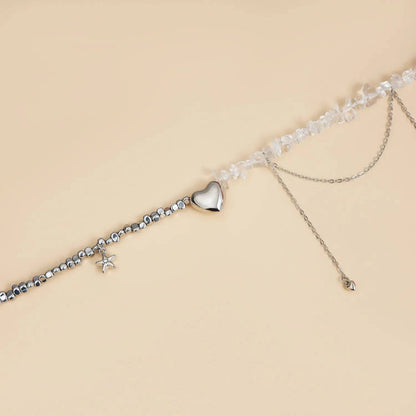 Crystal Panelled Heart Necklace